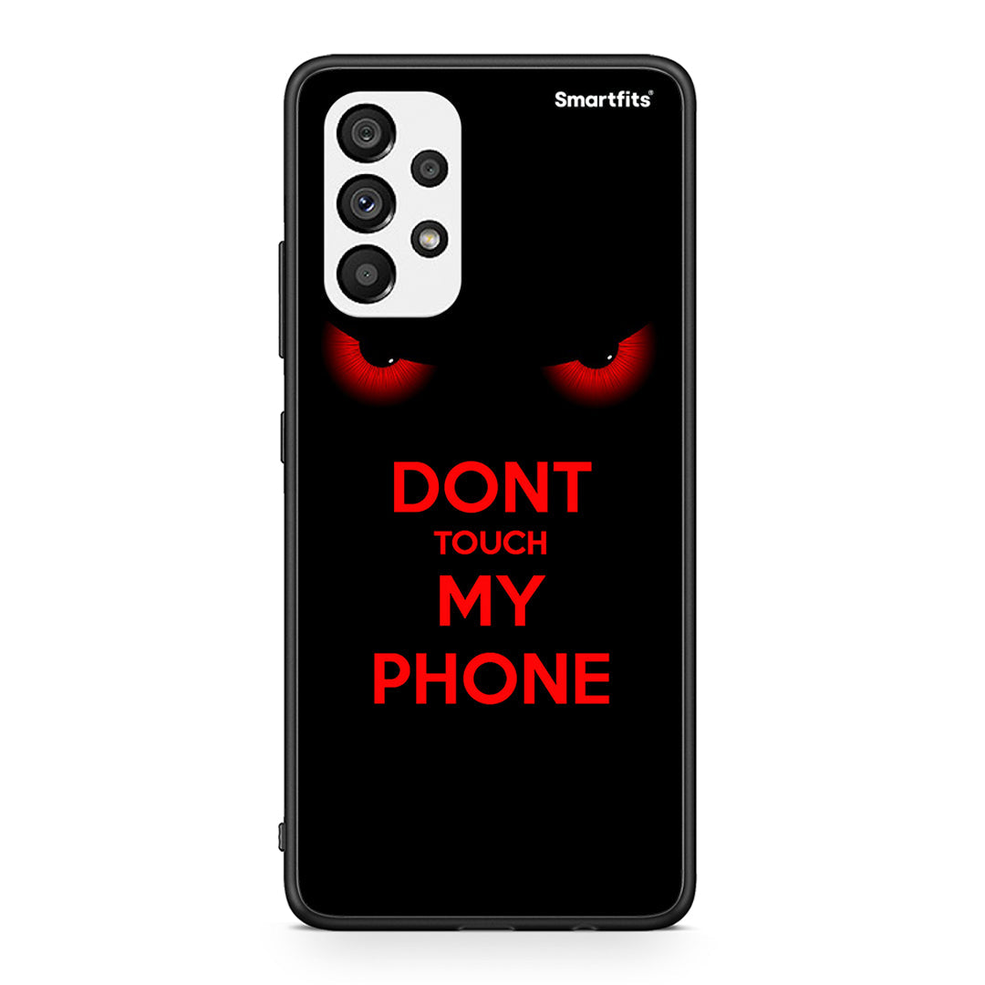 Samsung A73 5G Touch My Phone Θήκη από τη Smartfits με σχέδιο στο πίσω μέρος και μαύρο περίβλημα | Smartphone case with colorful back and black bezels by Smartfits