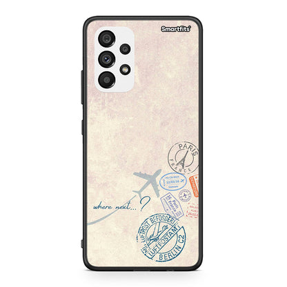 Samsung A73 5G Where Next Θήκη από τη Smartfits με σχέδιο στο πίσω μέρος και μαύρο περίβλημα | Smartphone case with colorful back and black bezels by Smartfits