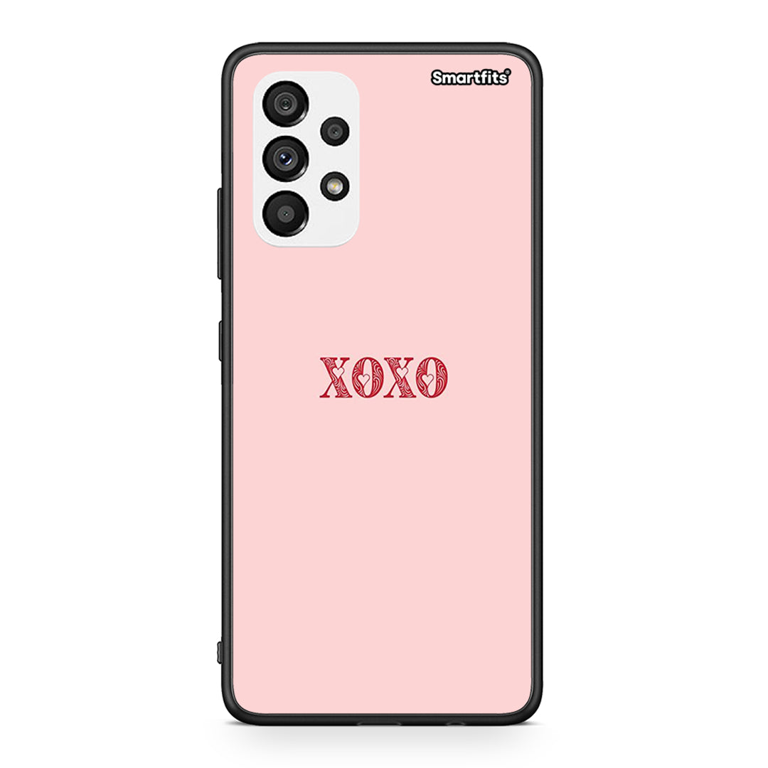 Samsung A73 5G XOXO Love θήκη από τη Smartfits με σχέδιο στο πίσω μέρος και μαύρο περίβλημα | Smartphone case with colorful back and black bezels by Smartfits