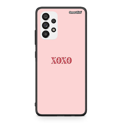 Samsung A73 5G XOXO Love θήκη από τη Smartfits με σχέδιο στο πίσω μέρος και μαύρο περίβλημα | Smartphone case with colorful back and black bezels by Smartfits