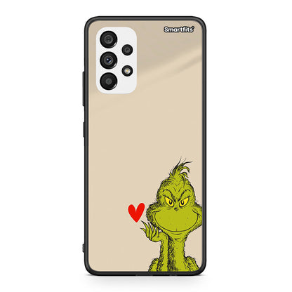Samsung A73 5G Xmas Grinch θήκη από τη Smartfits με σχέδιο στο πίσω μέρος και μαύρο περίβλημα | Smartphone case with colorful back and black bezels by Smartfits