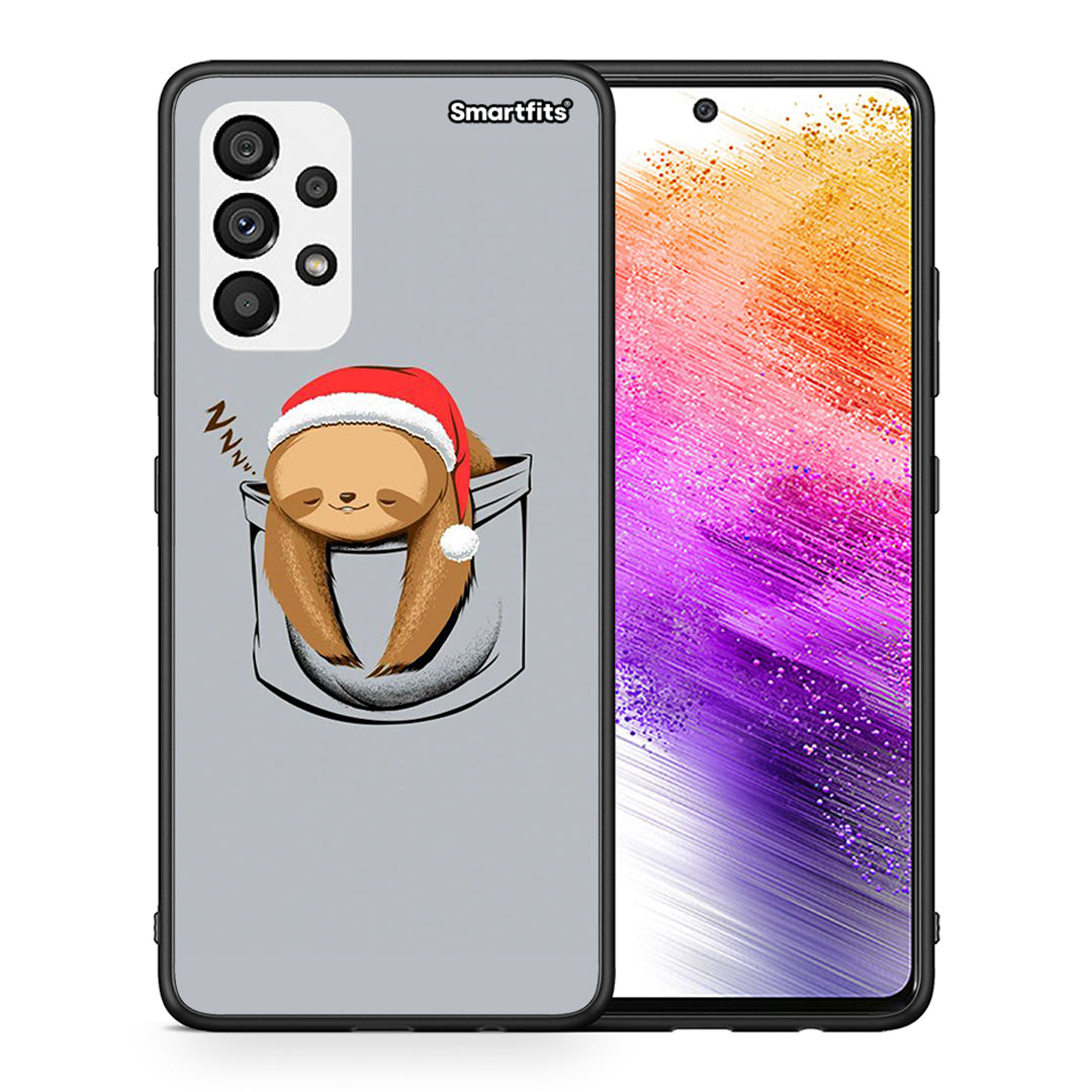 Θήκη Samsung A73 5G Xmas Zzzz από τη Smartfits με σχέδιο στο πίσω μέρος και μαύρο περίβλημα | Samsung A73 5G Xmas Zzzz case with colorful back and black bezels