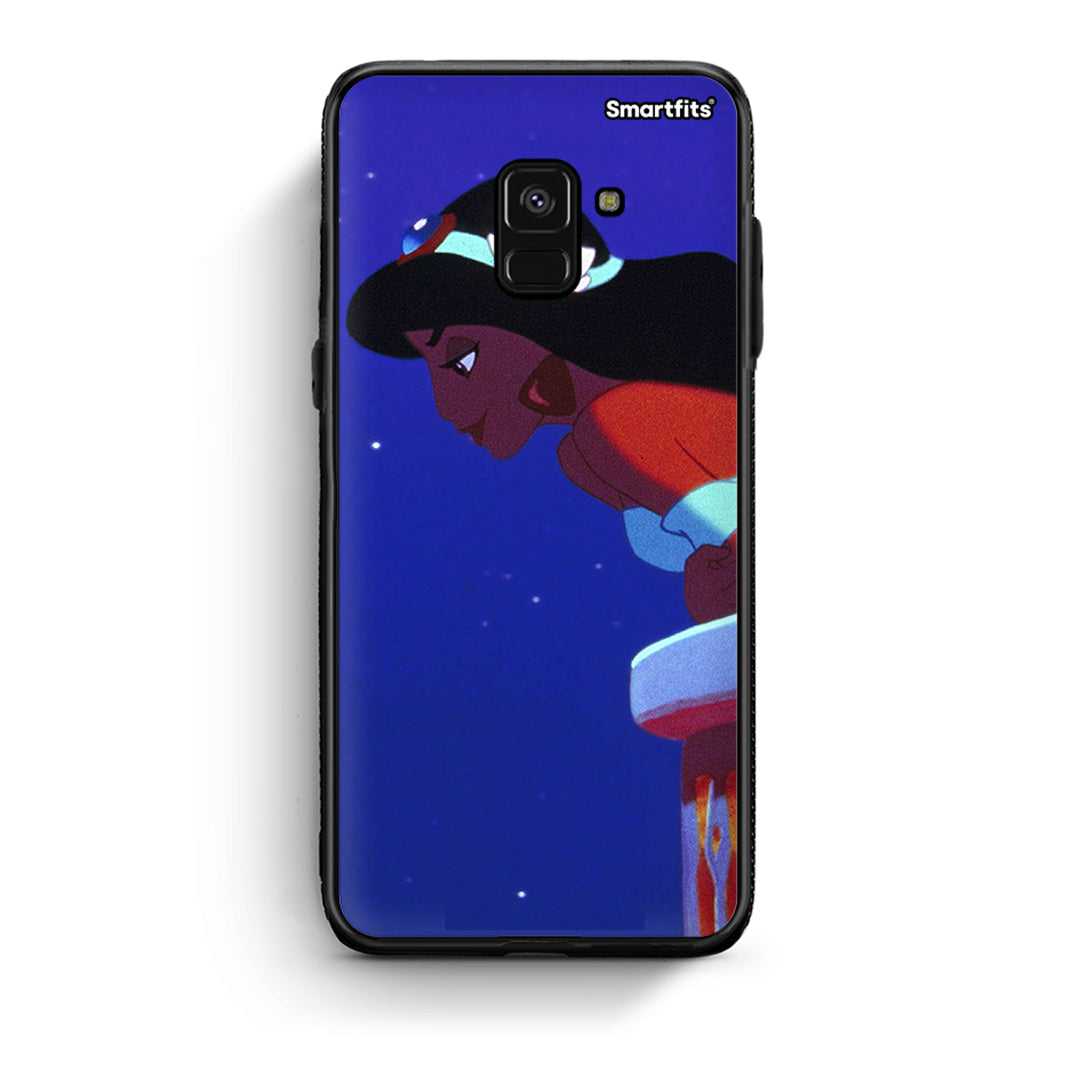 Samsung A8 Alladin And Jasmine Love 2 θήκη από τη Smartfits με σχέδιο στο πίσω μέρος και μαύρο περίβλημα | Smartphone case with colorful back and black bezels by Smartfits