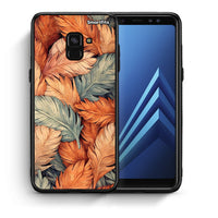 Thumbnail for Θήκη Samsung A8 Autumn Leaves από τη Smartfits με σχέδιο στο πίσω μέρος και μαύρο περίβλημα | Samsung A8 Autumn Leaves case with colorful back and black bezels