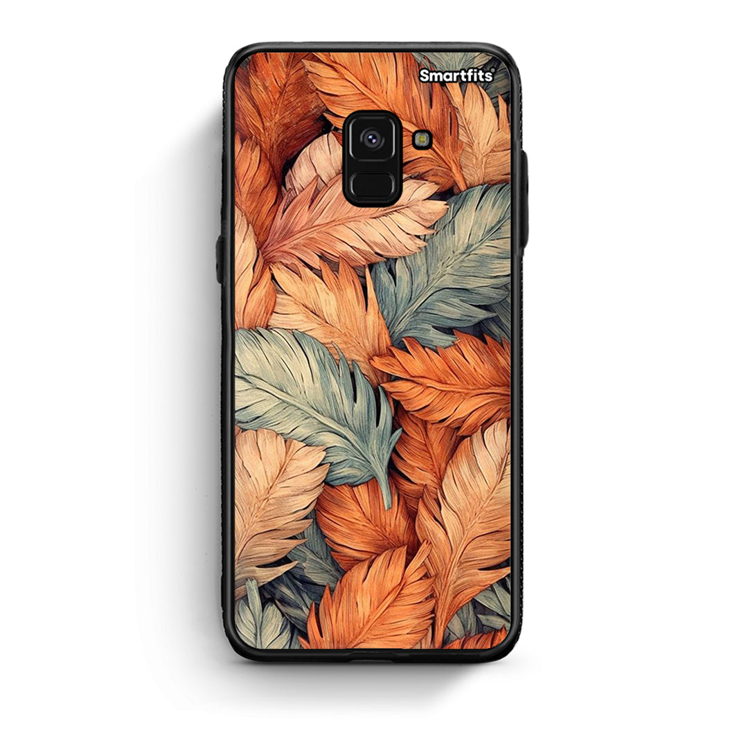 Samsung A8 Autumn Leaves Θήκη από τη Smartfits με σχέδιο στο πίσω μέρος και μαύρο περίβλημα | Smartphone case with colorful back and black bezels by Smartfits