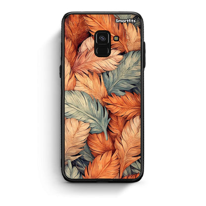 Samsung A8 Autumn Leaves Θήκη από τη Smartfits με σχέδιο στο πίσω μέρος και μαύρο περίβλημα | Smartphone case with colorful back and black bezels by Smartfits
