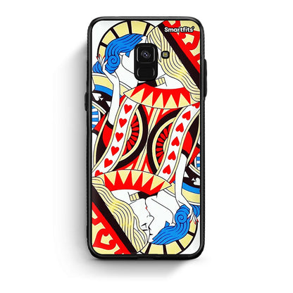 Samsung A8 Card Love θήκη από τη Smartfits με σχέδιο στο πίσω μέρος και μαύρο περίβλημα | Smartphone case with colorful back and black bezels by Smartfits