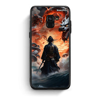 Thumbnail for Samsung A8 Dragons Fight θήκη από τη Smartfits με σχέδιο στο πίσω μέρος και μαύρο περίβλημα | Smartphone case with colorful back and black bezels by Smartfits