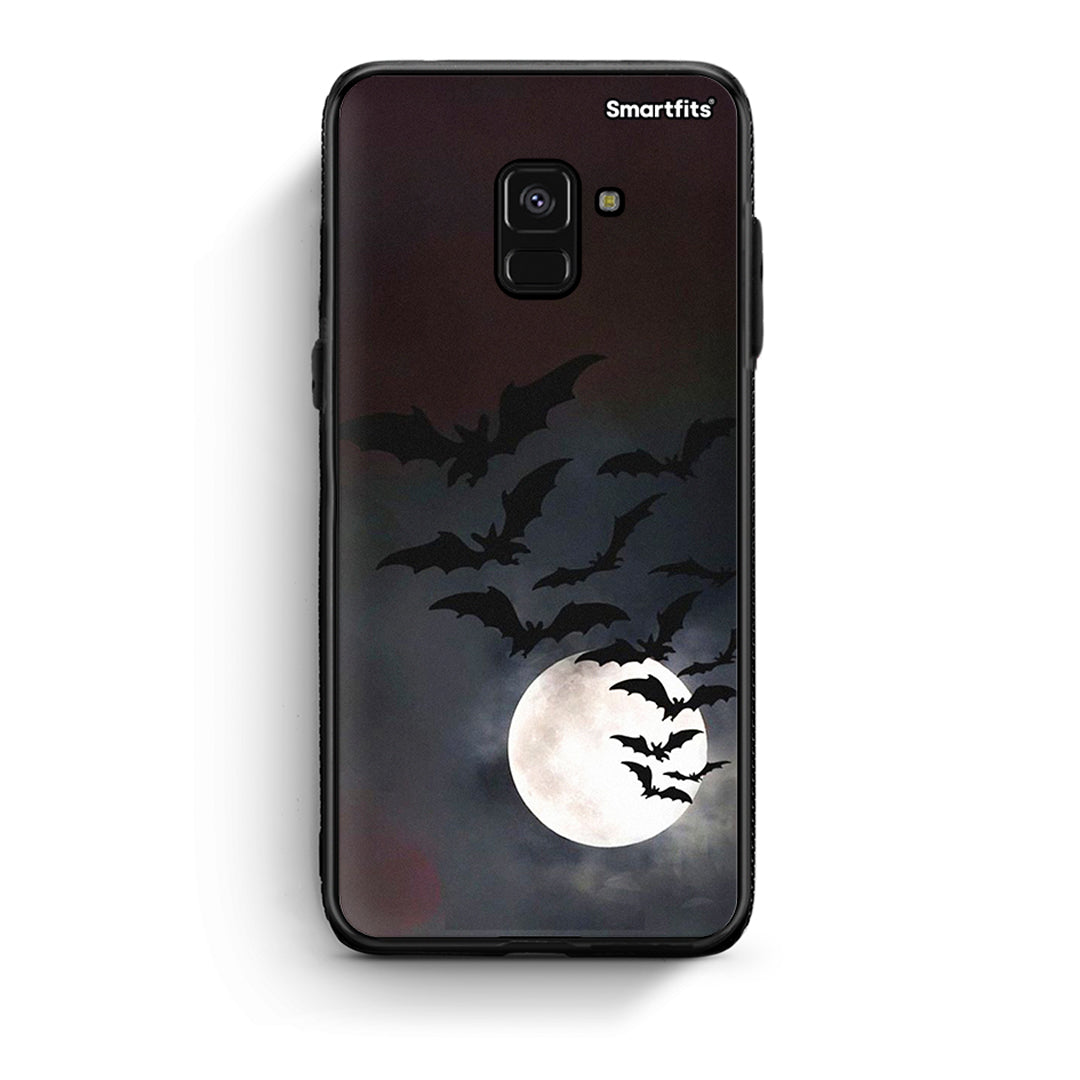 Samsung A8 Halloween Bat Night Θήκη από τη Smartfits με σχέδιο στο πίσω μέρος και μαύρο περίβλημα | Smartphone case with colorful back and black bezels by Smartfits