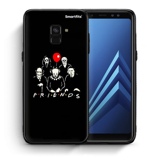 Θήκη Samsung A8 Halloween Friends από τη Smartfits με σχέδιο στο πίσω μέρος και μαύρο περίβλημα | Samsung A8 Halloween Friends case with colorful back and black bezels