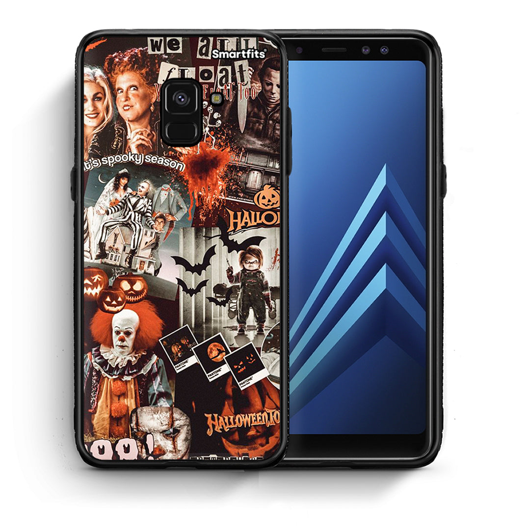 Θήκη Samsung A8 Halloween Spooky Season από τη Smartfits με σχέδιο στο πίσω μέρος και μαύρο περίβλημα | Samsung A8 Halloween Spooky Season case with colorful back and black bezels