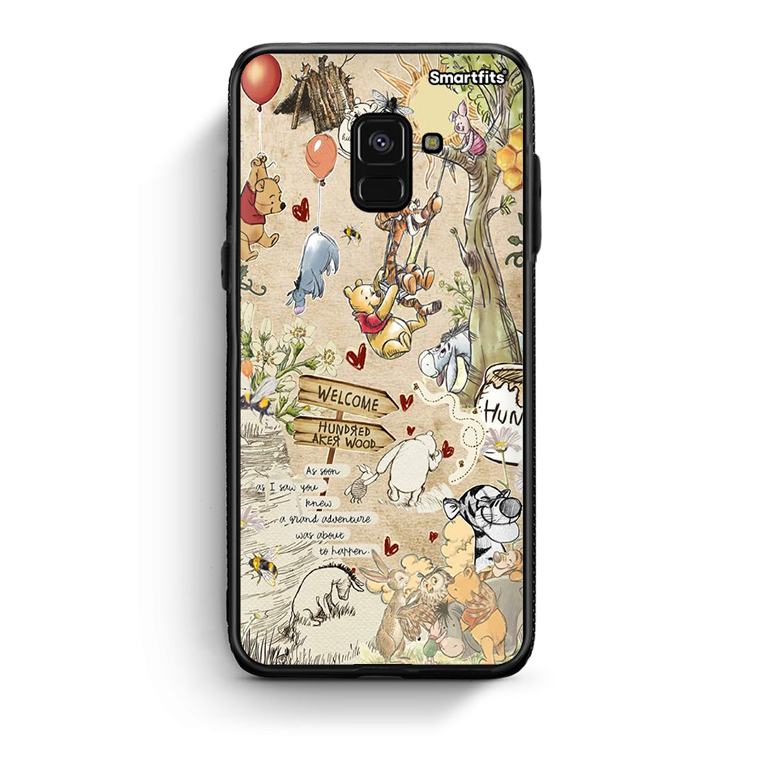 Samsung A8 Happy Friends θήκη από τη Smartfits με σχέδιο στο πίσω μέρος και μαύρο περίβλημα | Smartphone case with colorful back and black bezels by Smartfits