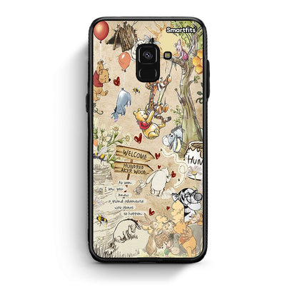 Samsung A8 Happy Friends θήκη από τη Smartfits με σχέδιο στο πίσω μέρος και μαύρο περίβλημα | Smartphone case with colorful back and black bezels by Smartfits