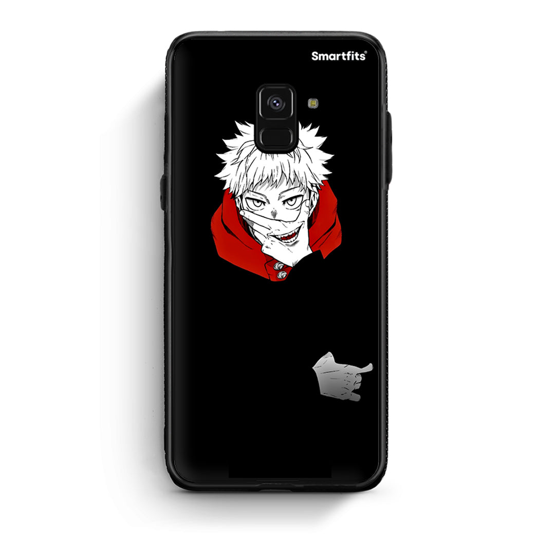 Samsung A8 Itadori Anime θήκη από τη Smartfits με σχέδιο στο πίσω μέρος και μαύρο περίβλημα | Smartphone case with colorful back and black bezels by Smartfits