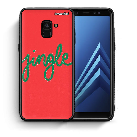 Θήκη Samsung A8 Jingle Xmas από τη Smartfits με σχέδιο στο πίσω μέρος και μαύρο περίβλημα | Samsung A8 Jingle Xmas case with colorful back and black bezels