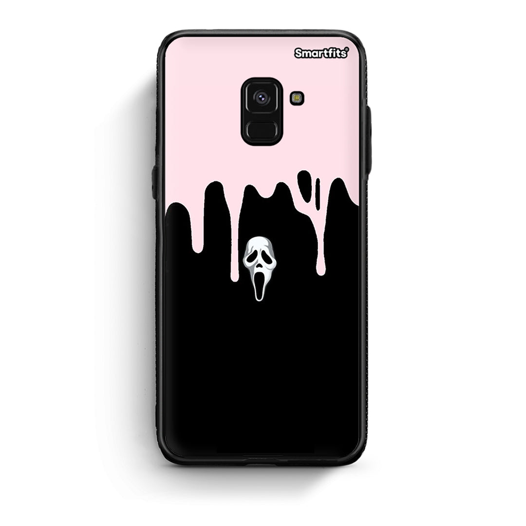 Samsung A8 Melting Halloween Mask Θήκη από τη Smartfits με σχέδιο στο πίσω μέρος και μαύρο περίβλημα | Smartphone case with colorful back and black bezels by Smartfits