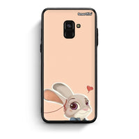 Thumbnail for Samsung A8 Nick Wilde And Judy Hopps Love 2 θήκη από τη Smartfits με σχέδιο στο πίσω μέρος και μαύρο περίβλημα | Smartphone case with colorful back and black bezels by Smartfits
