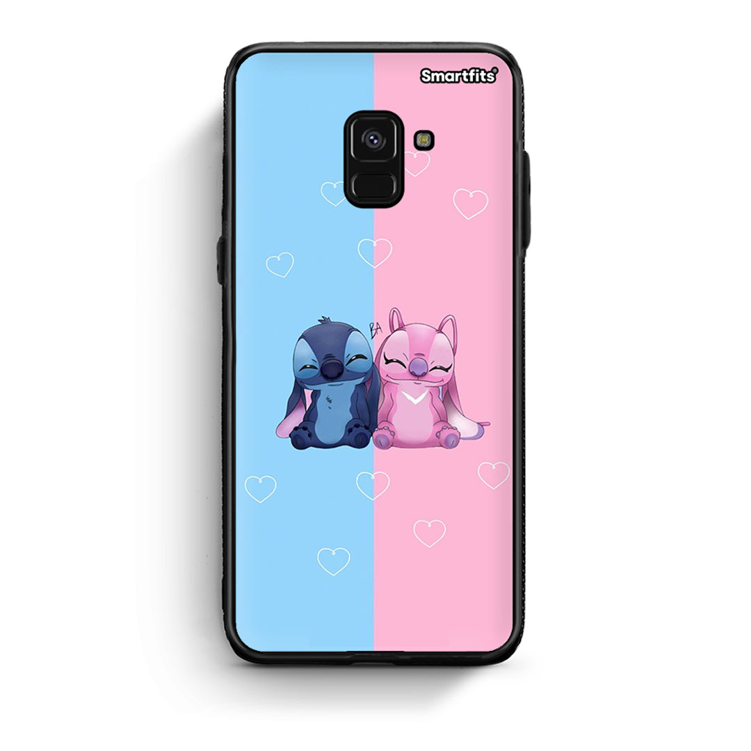 Samsung A8 Stitch And Angel θήκη από τη Smartfits με σχέδιο στο πίσω μέρος και μαύρο περίβλημα | Smartphone case with colorful back and black bezels by Smartfits