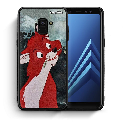 Θήκη Samsung A8 Tod And Vixey Love 1 από τη Smartfits με σχέδιο στο πίσω μέρος και μαύρο περίβλημα | Samsung A8 Tod And Vixey Love 1 case with colorful back and black bezels