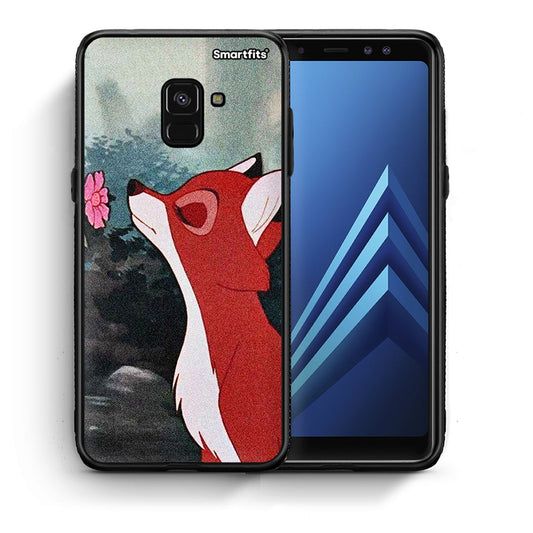 Θήκη Samsung A8 Tod And Vixey Love 2 από τη Smartfits με σχέδιο στο πίσω μέρος και μαύρο περίβλημα | Samsung A8 Tod And Vixey Love 2 case with colorful back and black bezels