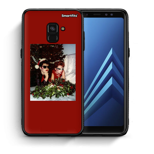 Θήκη Samsung A8 Waiting For Xmas από τη Smartfits με σχέδιο στο πίσω μέρος και μαύρο περίβλημα | Samsung A8 Waiting For Xmas case with colorful back and black bezels