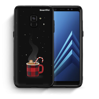 Θήκη Samsung A8 Xmas Bathing από τη Smartfits με σχέδιο στο πίσω μέρος και μαύρο περίβλημα | Samsung A8 Xmas Bathing case with colorful back and black bezels