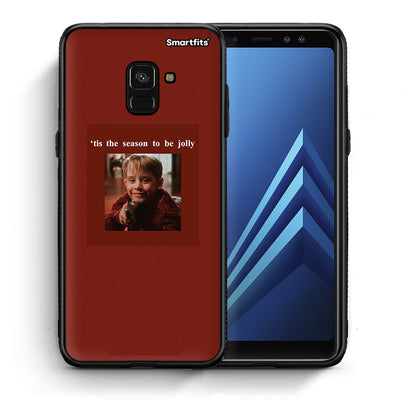 Θήκη Samsung A8 Xmas Ultimate Spirit από τη Smartfits με σχέδιο στο πίσω μέρος και μαύρο περίβλημα | Samsung A8 Xmas Ultimate Spirit case with colorful back and black bezels