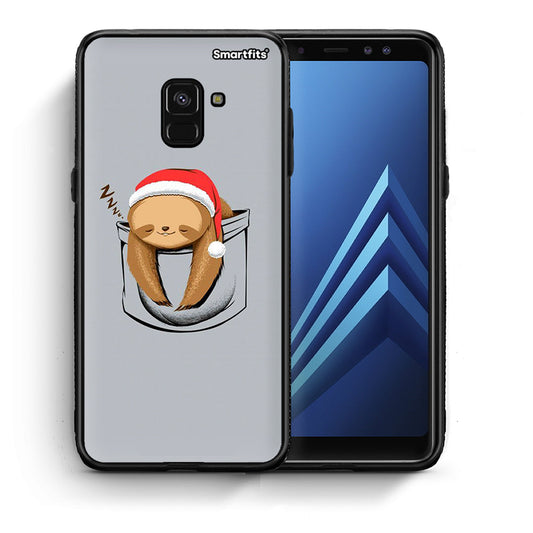 Θήκη Samsung A8 Xmas Zzzz από τη Smartfits με σχέδιο στο πίσω μέρος και μαύρο περίβλημα | Samsung A8 Xmas Zzzz case with colorful back and black bezels