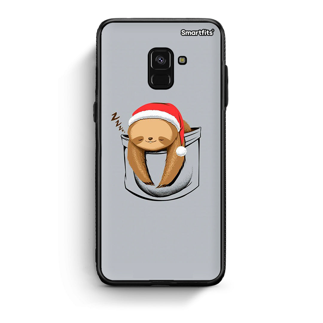 Samsung A8 Xmas Zzzz θήκη από τη Smartfits με σχέδιο στο πίσω μέρος και μαύρο περίβλημα | Smartphone case with colorful back and black bezels by Smartfits