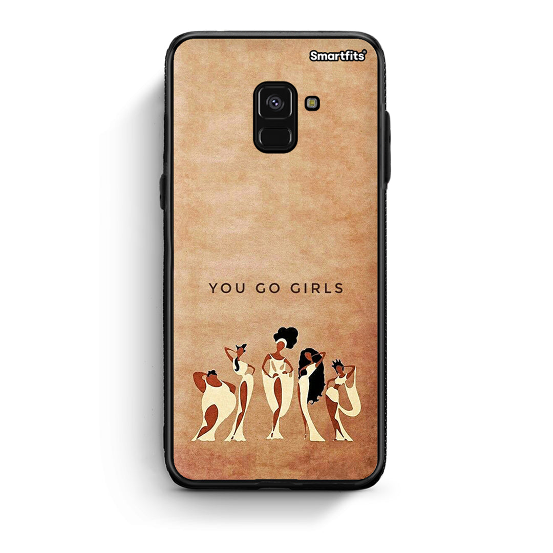 Samsung A8 You Go Girl θήκη από τη Smartfits με σχέδιο στο πίσω μέρος και μαύρο περίβλημα | Smartphone case with colorful back and black bezels by Smartfits