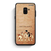 Thumbnail for Samsung A8 You Go Girl θήκη από τη Smartfits με σχέδιο στο πίσω μέρος και μαύρο περίβλημα | Smartphone case with colorful back and black bezels by Smartfits