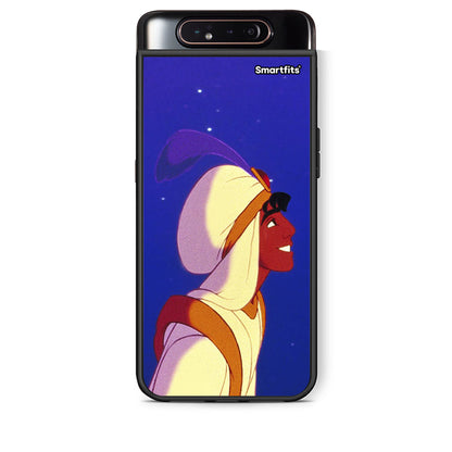 Samsung A80 Alladin And Jasmine Love 1 θήκη από τη Smartfits με σχέδιο στο πίσω μέρος και μαύρο περίβλημα | Smartphone case with colorful back and black bezels by Smartfits