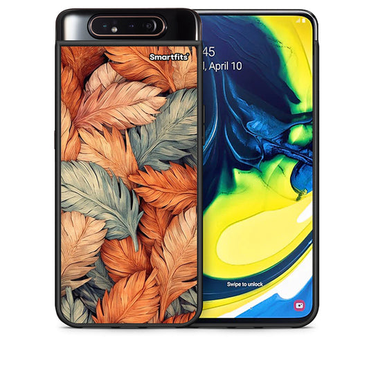Θήκη Samsung A80 Autumn Leaves από τη Smartfits με σχέδιο στο πίσω μέρος και μαύρο περίβλημα | Samsung A80 Autumn Leaves case with colorful back and black bezels