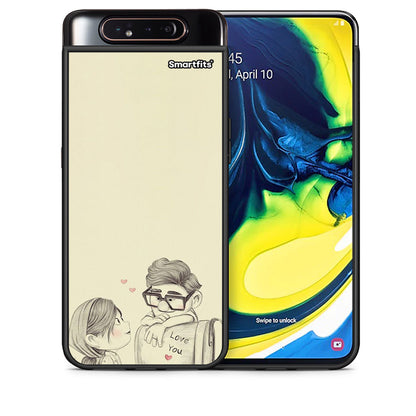 Θήκη Samsung A80 Carl And Ellie από τη Smartfits με σχέδιο στο πίσω μέρος και μαύρο περίβλημα | Samsung A80 Carl And Ellie case with colorful back and black bezels