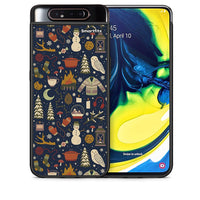 Thumbnail for Θήκη Samsung A80 Christmas Elements από τη Smartfits με σχέδιο στο πίσω μέρος και μαύρο περίβλημα | Samsung A80 Christmas Elements case with colorful back and black bezels