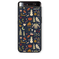 Thumbnail for Samsung A80 Christmas Elements θήκη από τη Smartfits με σχέδιο στο πίσω μέρος και μαύρο περίβλημα | Smartphone case with colorful back and black bezels by Smartfits