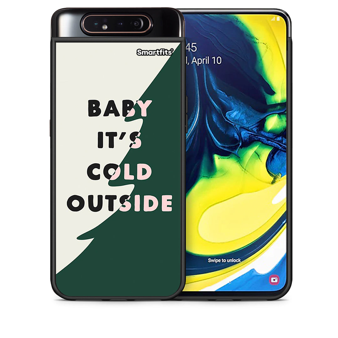 Θήκη Samsung A80 Cold Outside από τη Smartfits με σχέδιο στο πίσω μέρος και μαύρο περίβλημα | Samsung A80 Cold Outside case with colorful back and black bezels