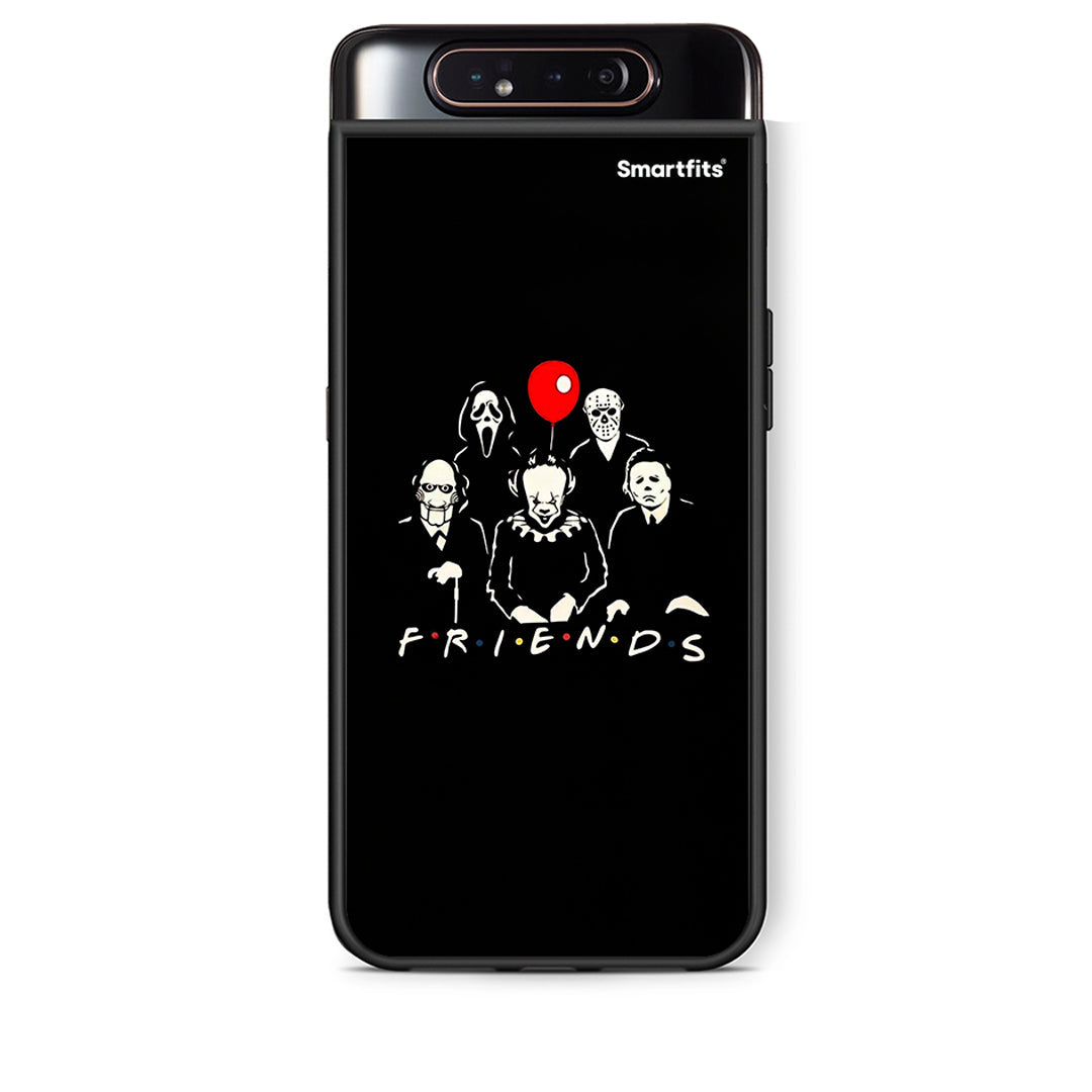 Samsung A80 Halloween Friends Θήκη από τη Smartfits με σχέδιο στο πίσω μέρος και μαύρο περίβλημα | Smartphone case with colorful back and black bezels by Smartfits