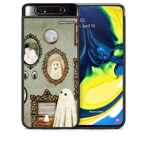 Θήκη Samsung A80 Halloween Ghost Season από τη Smartfits με σχέδιο στο πίσω μέρος και μαύρο περίβλημα | Samsung A80 Halloween Ghost Season case with colorful back and black bezels