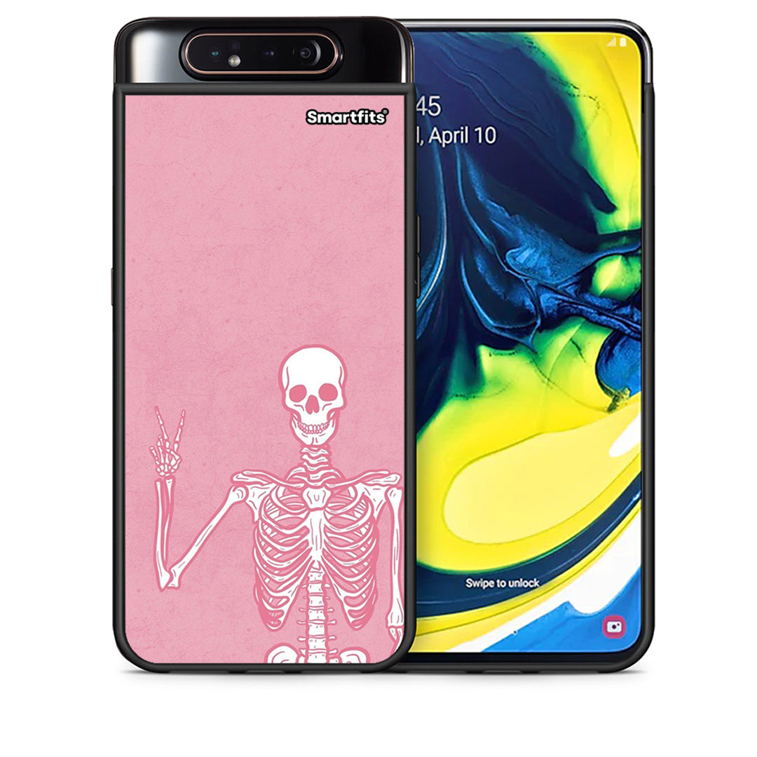 Θήκη Samsung A80 Halloween Motivation από τη Smartfits με σχέδιο στο πίσω μέρος και μαύρο περίβλημα | Samsung A80 Halloween Motivation case with colorful back and black bezels