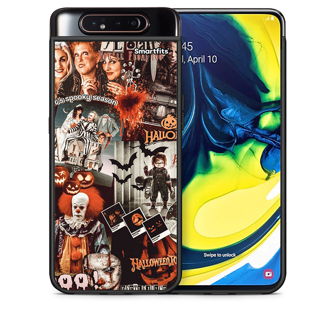 Θήκη Samsung A80 Halloween Spooky Season από τη Smartfits με σχέδιο στο πίσω μέρος και μαύρο περίβλημα | Samsung A80 Halloween Spooky Season case with colorful back and black bezels