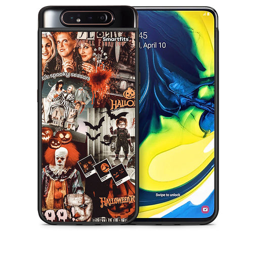 Θήκη Samsung A80 Halloween Spooky Season από τη Smartfits με σχέδιο στο πίσω μέρος και μαύρο περίβλημα | Samsung A80 Halloween Spooky Season case with colorful back and black bezels