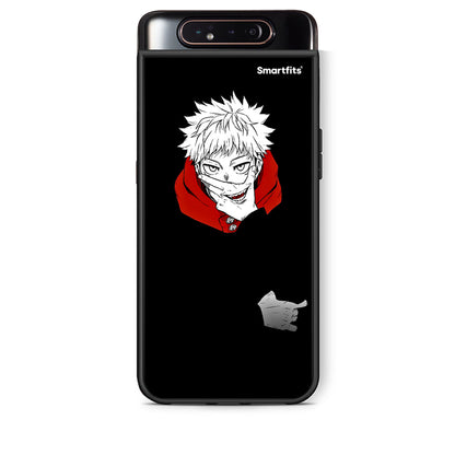 Samsung A80 Itadori Anime θήκη από τη Smartfits με σχέδιο στο πίσω μέρος και μαύρο περίβλημα | Smartphone case with colorful back and black bezels by Smartfits