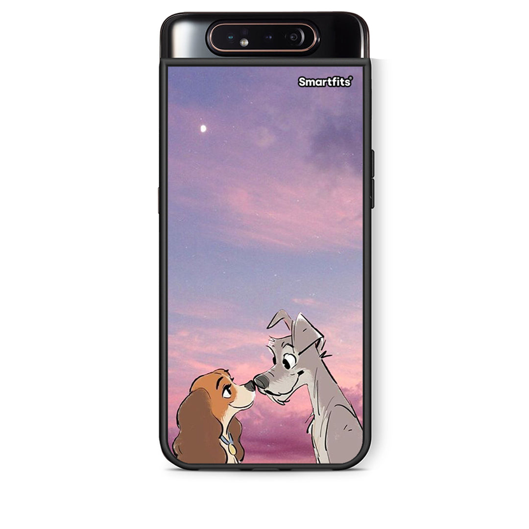 Samsung A80 Lady And Tramp θήκη από τη Smartfits με σχέδιο στο πίσω μέρος και μαύρο περίβλημα | Smartphone case with colorful back and black bezels by Smartfits