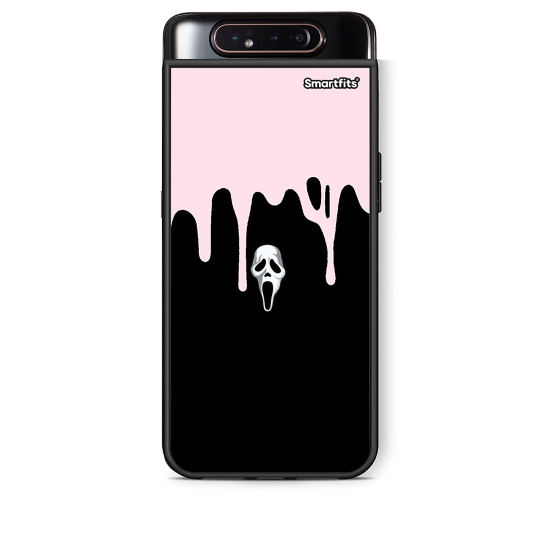 Samsung A80 Melting Halloween Mask Θήκη από τη Smartfits με σχέδιο στο πίσω μέρος και μαύρο περίβλημα | Smartphone case with colorful back and black bezels by Smartfits