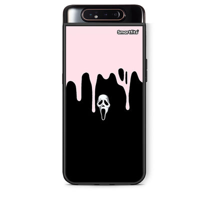 Samsung A80 Melting Halloween Mask Θήκη από τη Smartfits με σχέδιο στο πίσω μέρος και μαύρο περίβλημα | Smartphone case with colorful back and black bezels by Smartfits