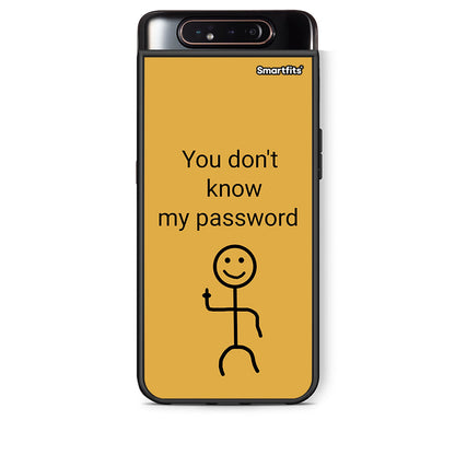 Samsung A80 My Password Θήκη από τη Smartfits με σχέδιο στο πίσω μέρος και μαύρο περίβλημα | Smartphone case with colorful back and black bezels by Smartfits