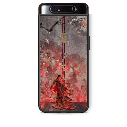 Samsung A80 Nezuko Kamado θήκη από τη Smartfits με σχέδιο στο πίσω μέρος και μαύρο περίβλημα | Smartphone case with colorful back and black bezels by Smartfits