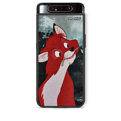 Samsung A80 Tod And Vixey Love 1 θήκη από τη Smartfits με σχέδιο στο πίσω μέρος και μαύρο περίβλημα | Smartphone case with colorful back and black bezels by Smartfits