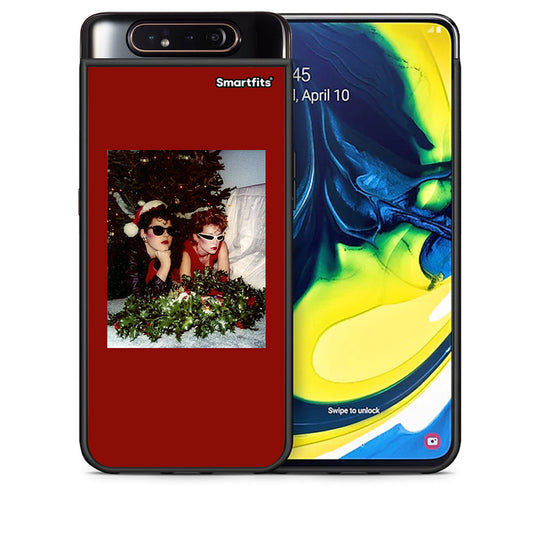 Θήκη Samsung A80 Waiting For Xmas από τη Smartfits με σχέδιο στο πίσω μέρος και μαύρο περίβλημα | Samsung A80 Waiting For Xmas case with colorful back and black bezels